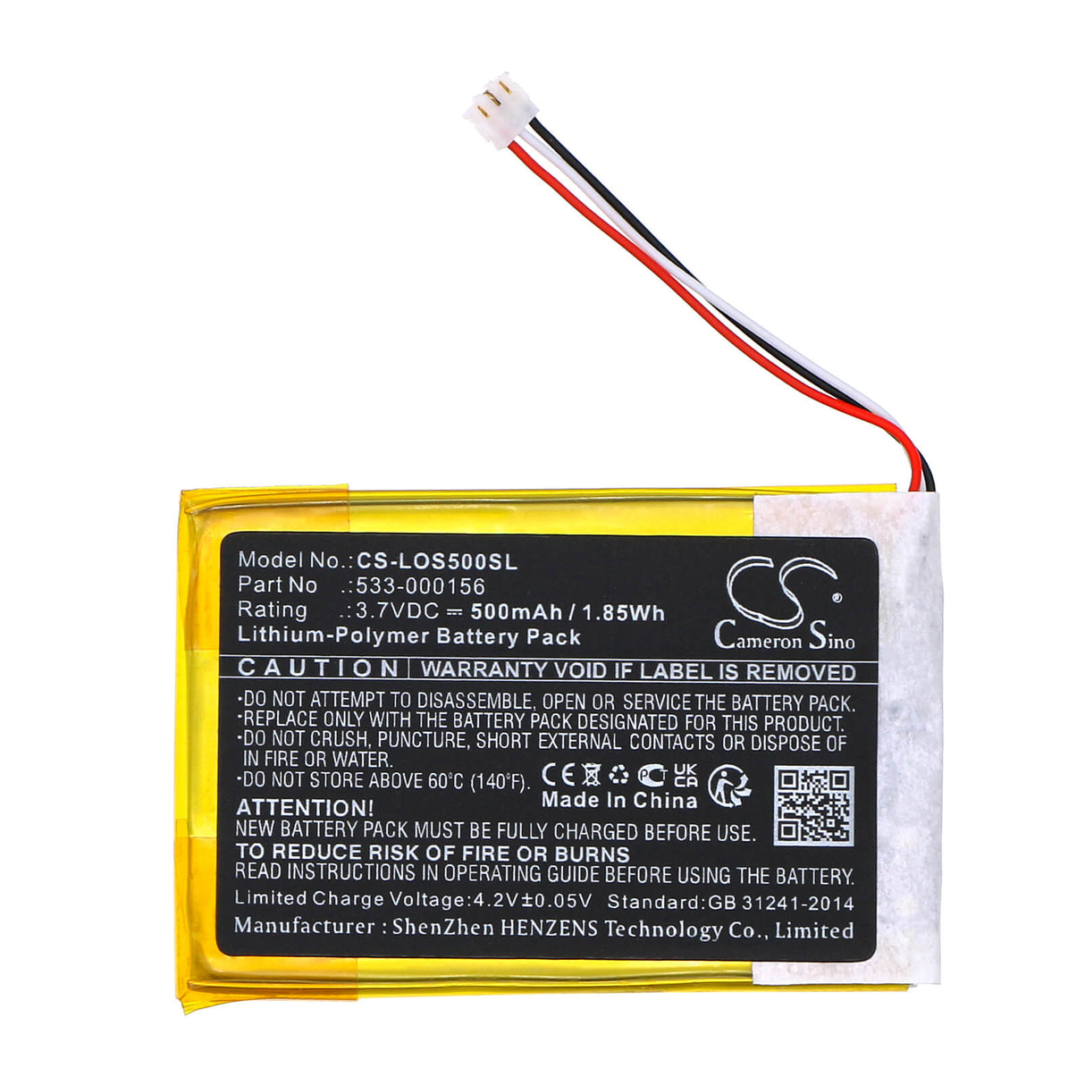 3.7v, Li-polymer, 500mah, Keyboard battery Fits Logitech Slim Combo, Slim Combo 5, 1.85wh Keyboard,Mouse Cameron Sino Technology Limited