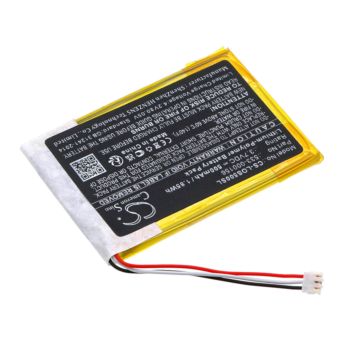 3.7v, Li-polymer, 500mah, Keyboard battery Fits Logitech Slim Combo, Slim Combo 5, 1.85wh Keyboard,Mouse Cameron Sino Technology Limited