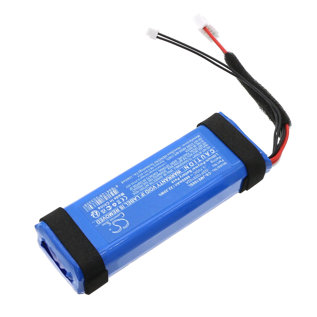 3.7V, Li-Polymer, 6000mAh, Speaker battery fits Jbl, Charge Essential, Charge Essential 1, 22.20Wh Speaker Cameron Sino Technology Limited