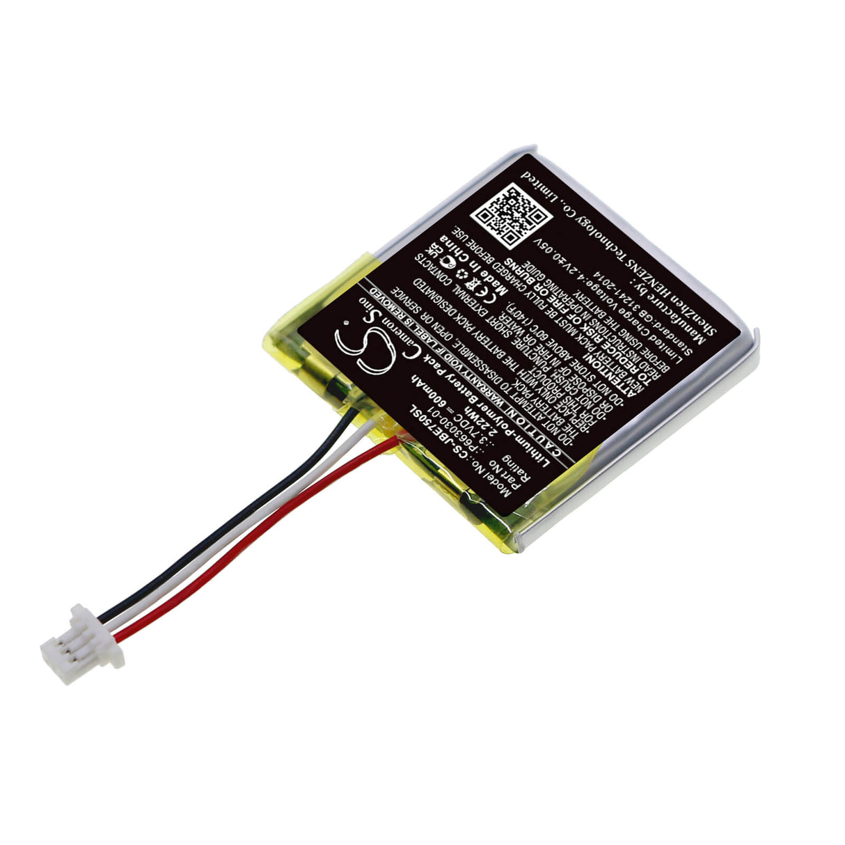 3.7V, Li-Polymer, 600mAh, Headset battery fits Jbl, P663030-01, Everest 750, 2.22Wh Wireless Headset Cameron Sino Technology Limited
