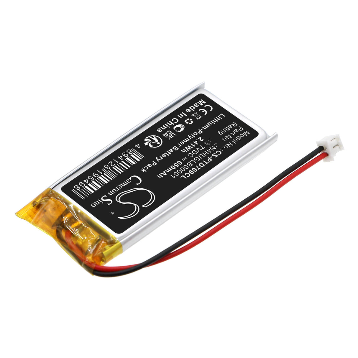 3.7V, Li-Polymer, 650mAh, Cordless Phone battery fits Panasonic, N4huglb00001, Kx-td7690, 2.405Wh Cordless Phone Cameron Sino Technology Limited (Cordless Phone)
