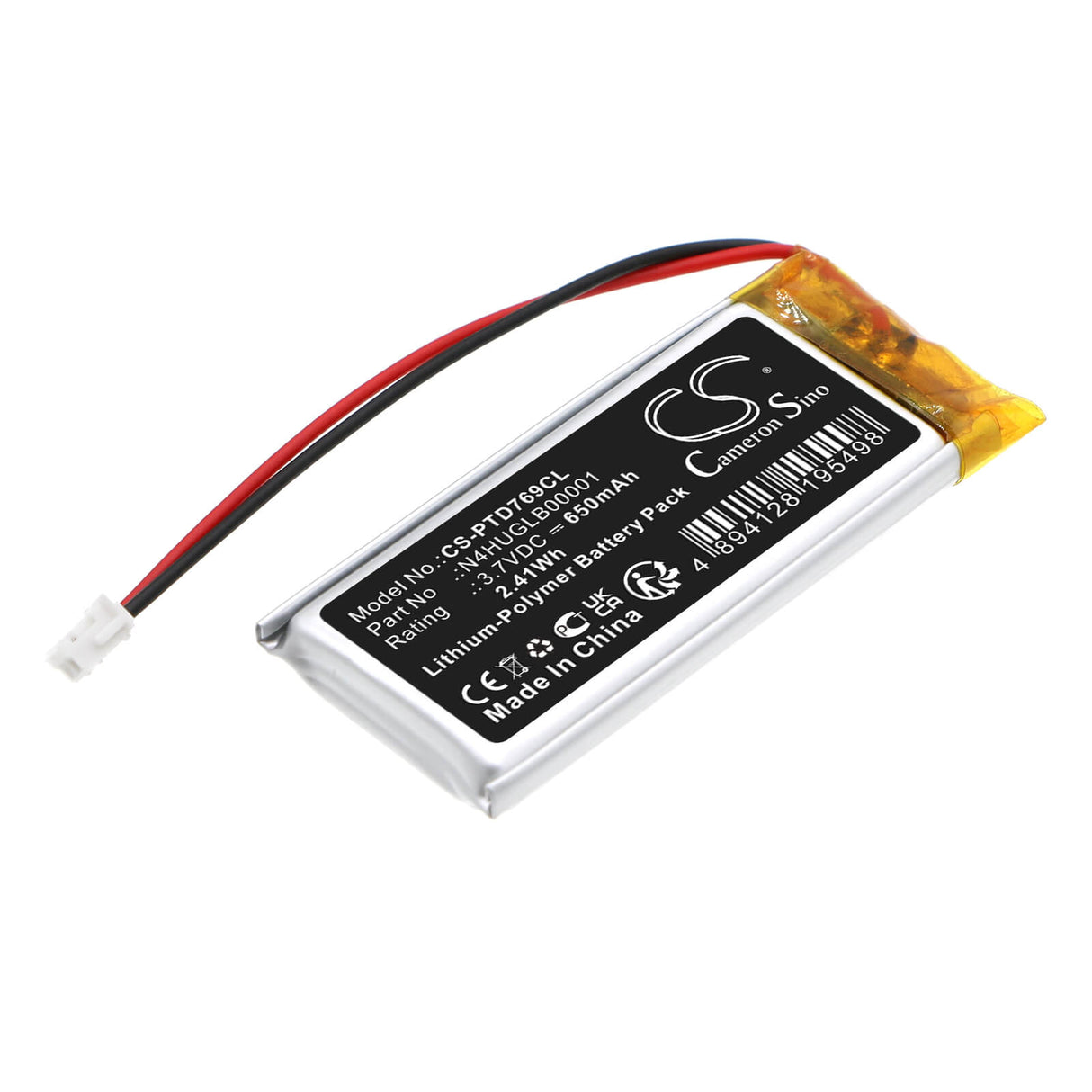 3.7V, Li-Polymer, 650mAh, Cordless Phone battery fits Panasonic, N4huglb00001, Kx-td7690, 2.405Wh Cordless Phone Cameron Sino Technology Limited (Cordless Phone)