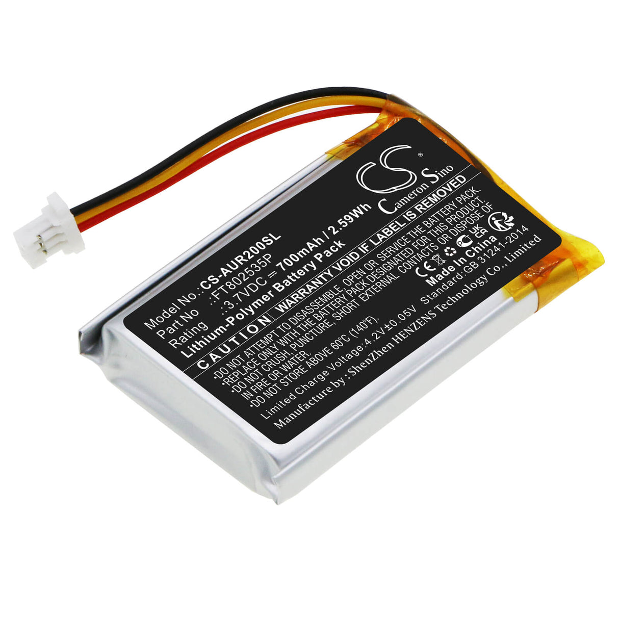 3.7V, Li-Polymer, 700mAh, Keyboard,Mouse battery fits Asus, Ft802535p, Rog Strix Impact Ii, 2.59Wh Keyboard,Mouse Cameron Sino Technology Limited