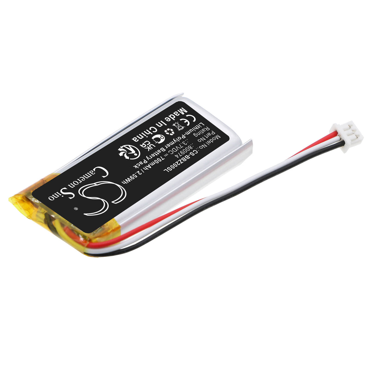 3.7v, Li-polymer, 700mah, Babyphone Battery Fits Beaba, Babyphone Audio Simply Zen, Babyphone Audio Simply Zen 2.0, 2.59wh BabyPhone Cameron Sino Technology Limited