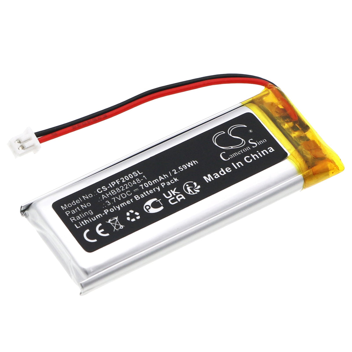 3.7V, Li-Polymer, 700mAh Headset Battery Fits Interphone, Active, Connect, 2.59Wh Wireless Headset Cameron Sino Technology Limited