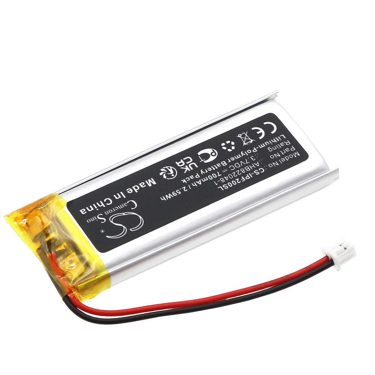 3.7V, Li-Polymer, 700mAh Headset Battery Fits Interphone, Active, Connect, 2.59Wh Wireless Headset Cameron Sino Technology Limited