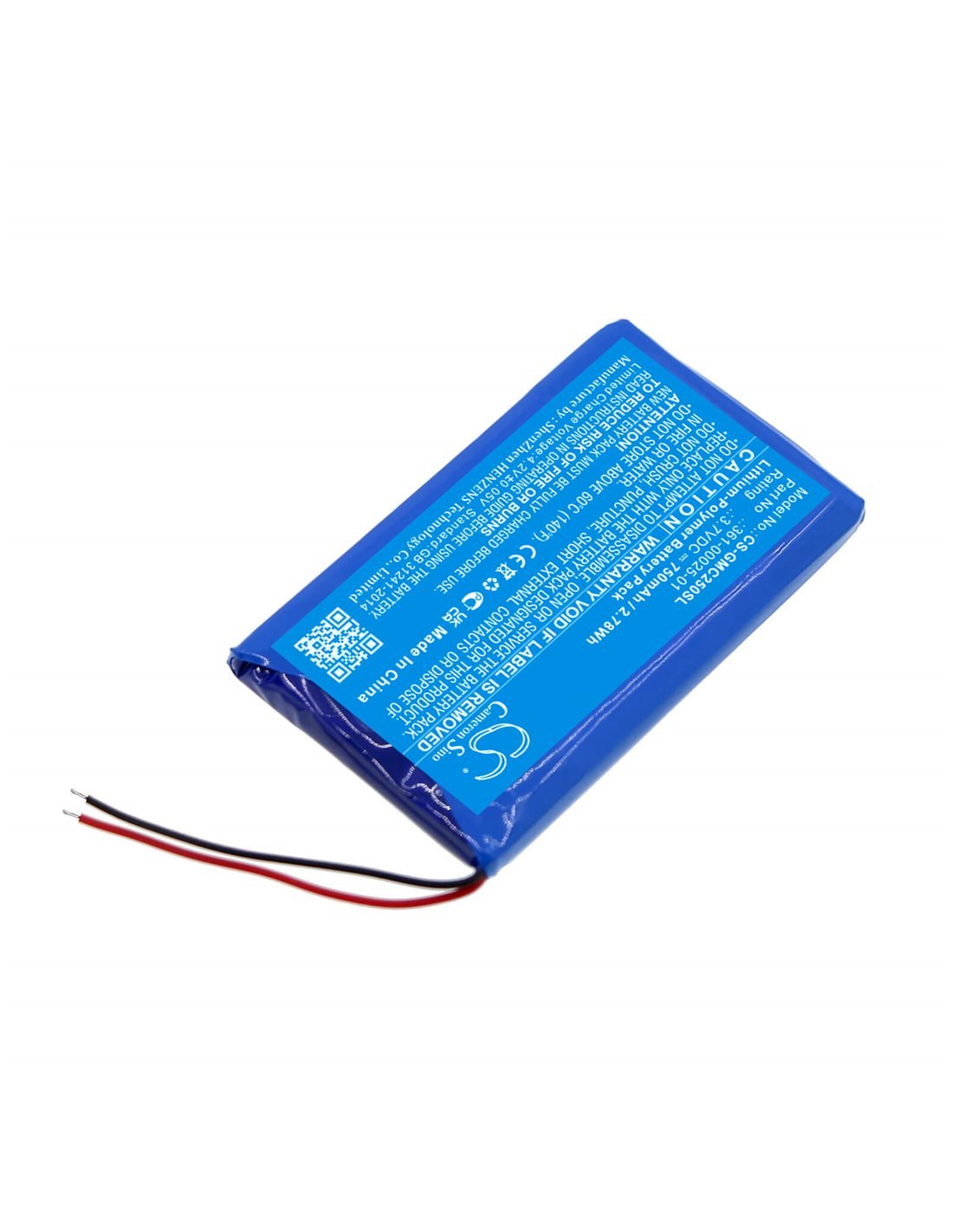 3,7v, Li-polymère, 750mah, Batterie Dashcam Compatible Garmin, Dash Cam 25, Dashcam 25, 2,78wh Dashcam Cameron Sino Technology Limited