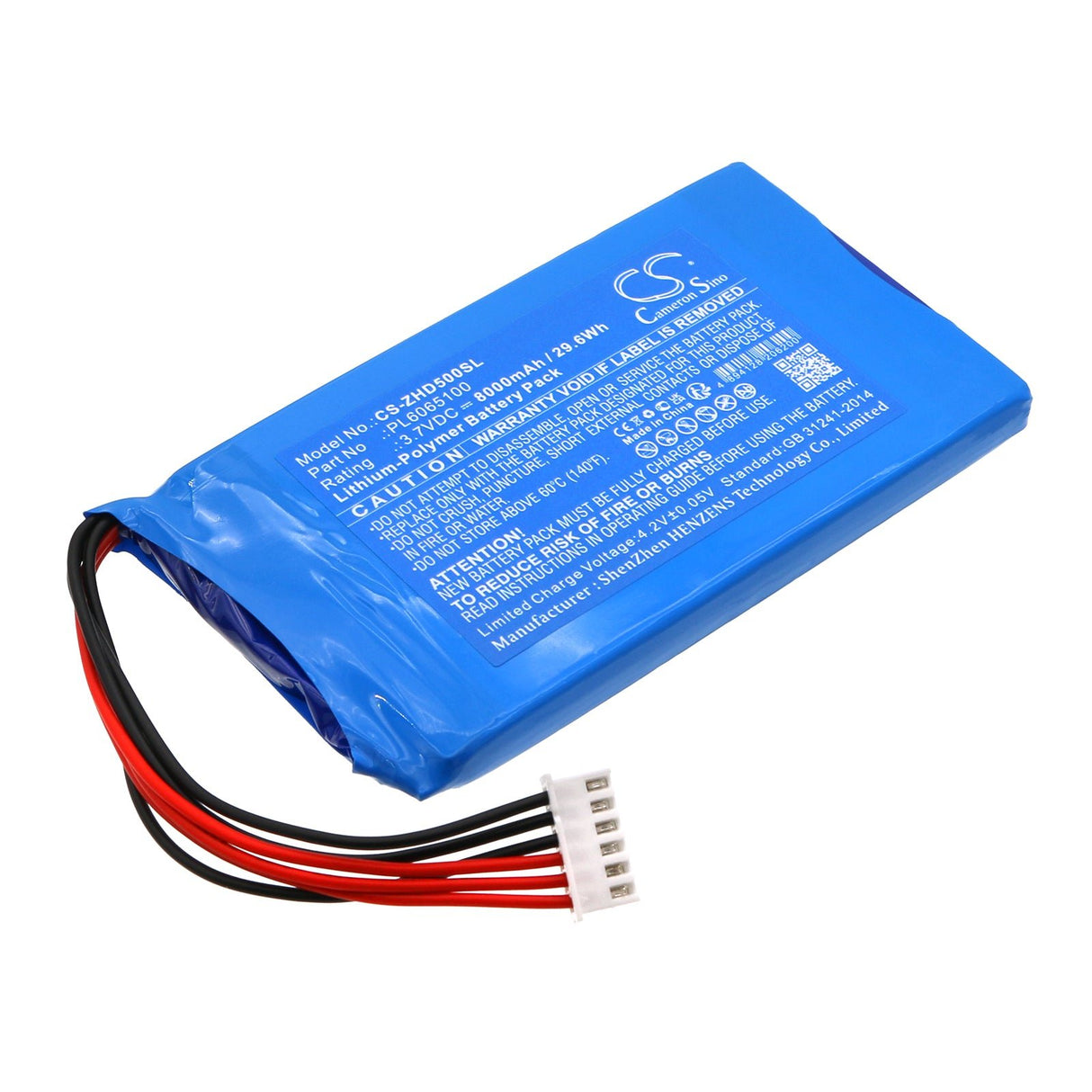 3.7V, Li-Polymer, 8000mAh Diagnostic Scanner Battery fits Zenith, Z5 Diagnostic Scan Tools, 29.6Wh Diagnostic Scanner Cameron Sino Technology Limited