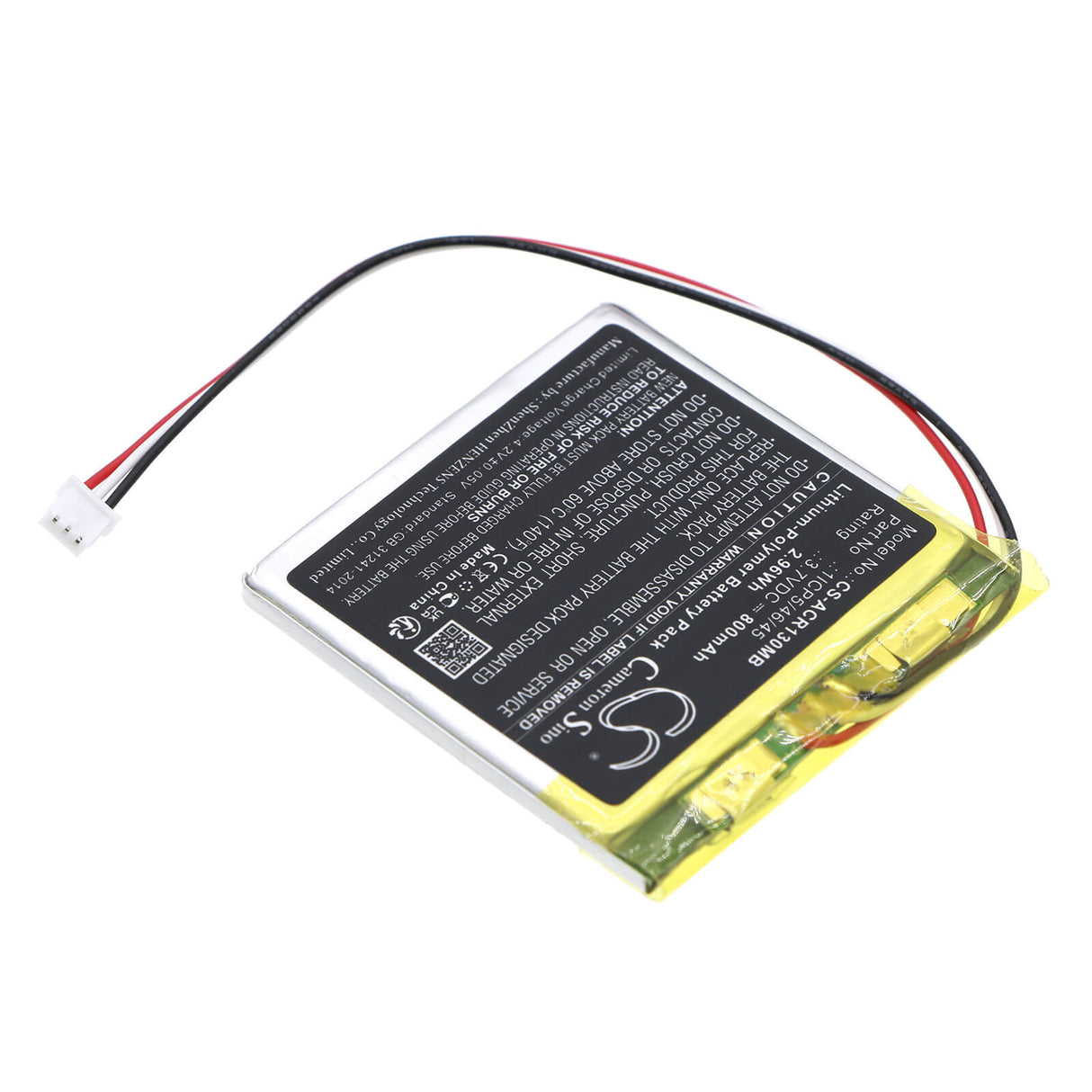 3.7v, Li-polymer, 800mah, Babyphone Battery Fits Angelcare, Ac1300, Ac1300-d, 2.96wh BabyPhone Cameron Sino Technology Limited