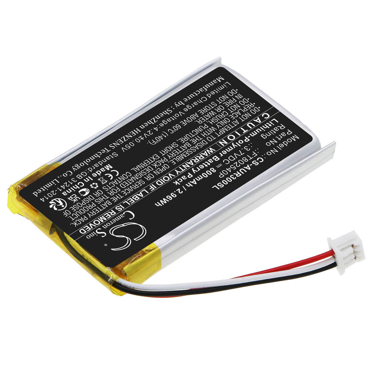 3.7V, Li-Polymer, 800mAh, Keyboard,Mouse battery fits Asus, Ft802540p, Rog Chakram, 2.96Wh Keyboard,Mouse Cameron Sino Technology Limited