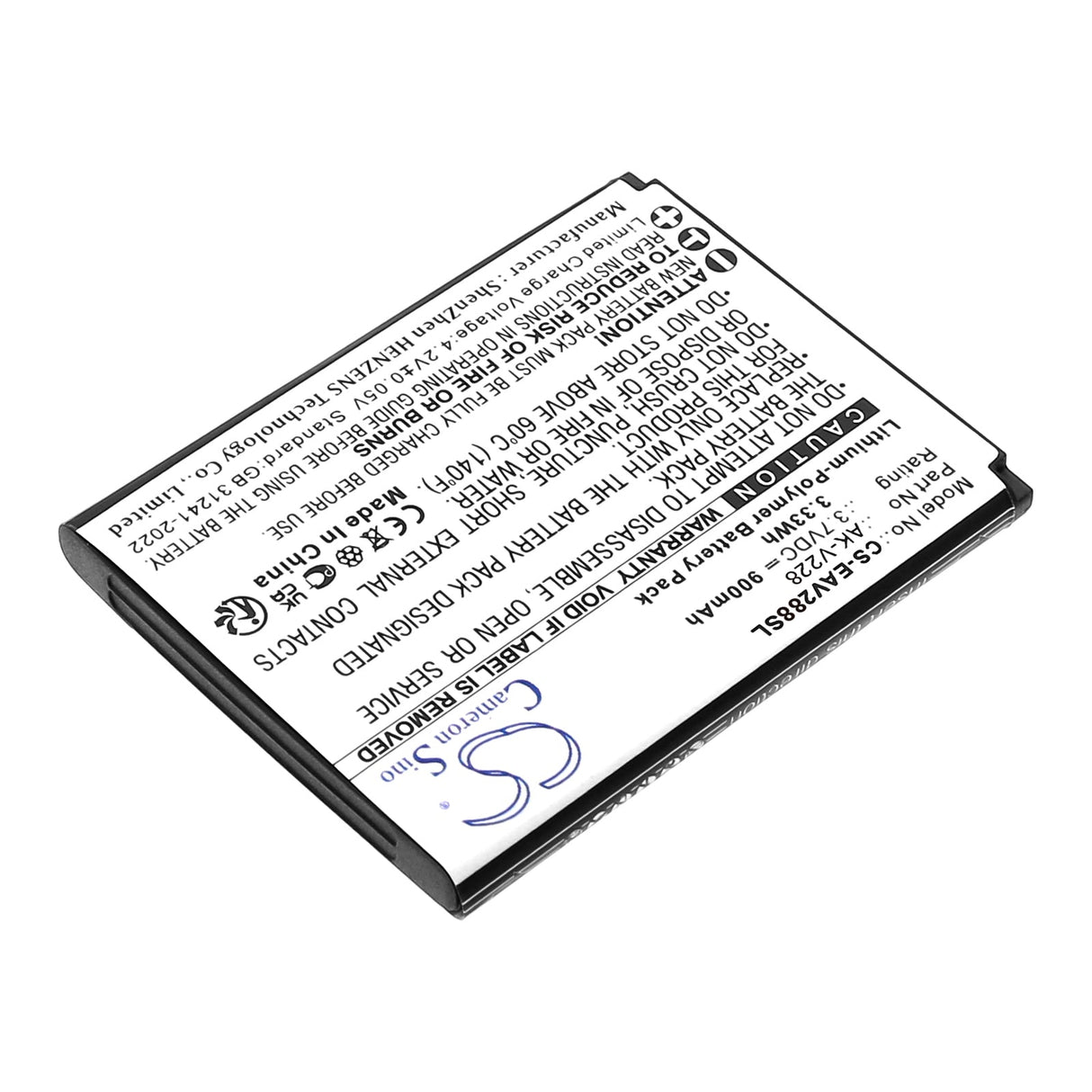 3.7V, Li-Polymer, 900mAh, Mobile, SmartPhone battery fits Emporia, Ak-v227(v2), Joy Lte, V228lte_001, 3.33Wh Mobile, SmartPhone Cameron Sino Technology Limited (Smartphone)
