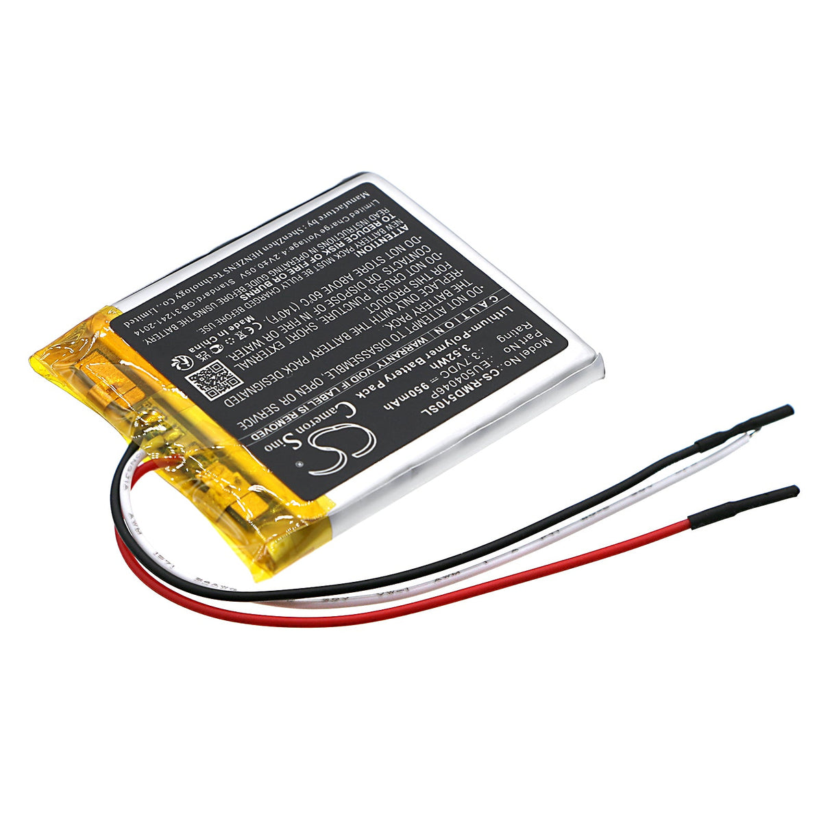3,7V, Li-Polymer, 950mAh, batterie GPS compatible avec Rand Mcnally, Eu504046p, Tnd-510, Tnd-520, 3,52Wh GPS, Navigator Cameron Sino Technology Limited