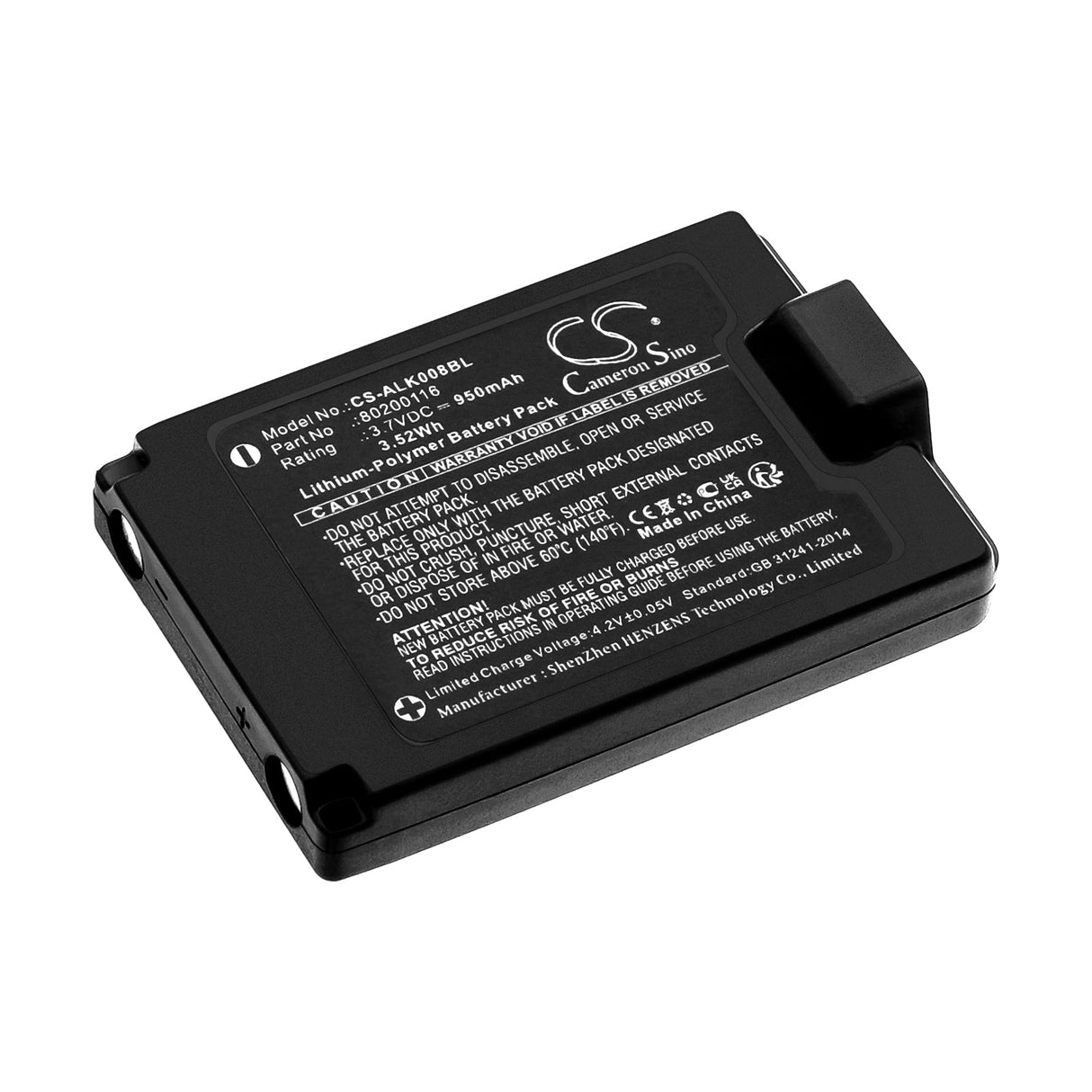 3.7v, Li-polymer, 950mah, Crane Remote Battery Fits Autec A8b, Air Remote Control, 3.52wh Crane Remote Control Cameron Sino Technology Limited