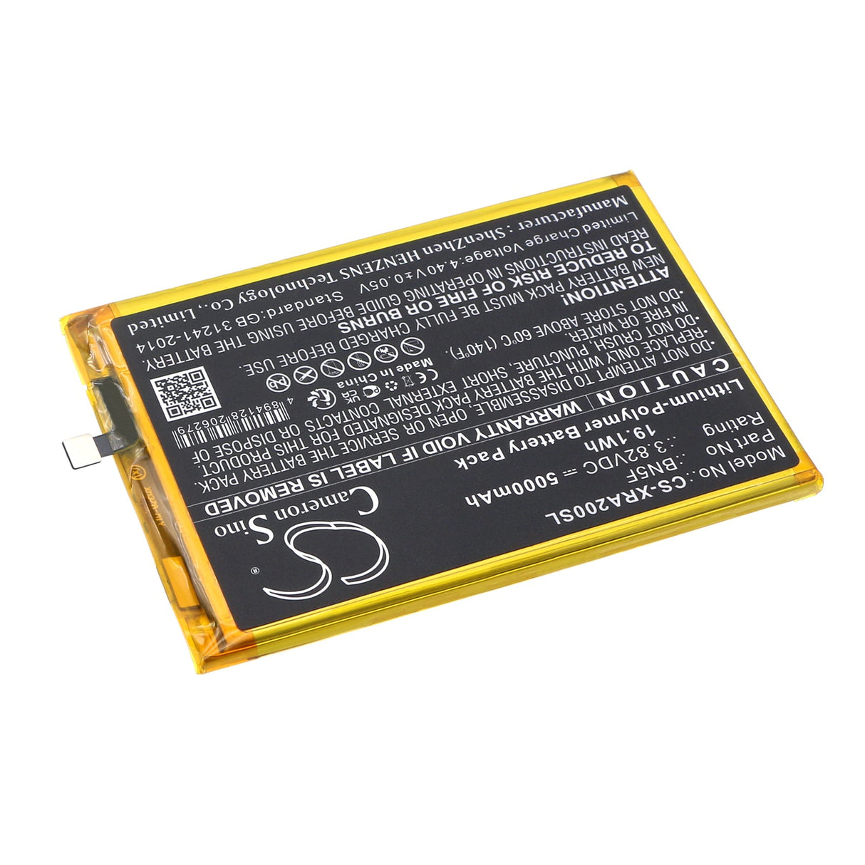 3.82V, Li-Polymer, 5000mAh, SmartPhone battery fits Xiaomi, Redmi, Bn5f, 23026rn54g, 23028rn4dg, 19.1Wh Mobile, SmartPhone Cameron Sino Technology Limited (Smartphone)