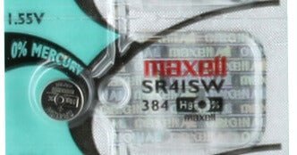 384 - Sr41sw 1.55 Volt Silver Oxide Battery Replacement Coin Cell Batteries Maxell
