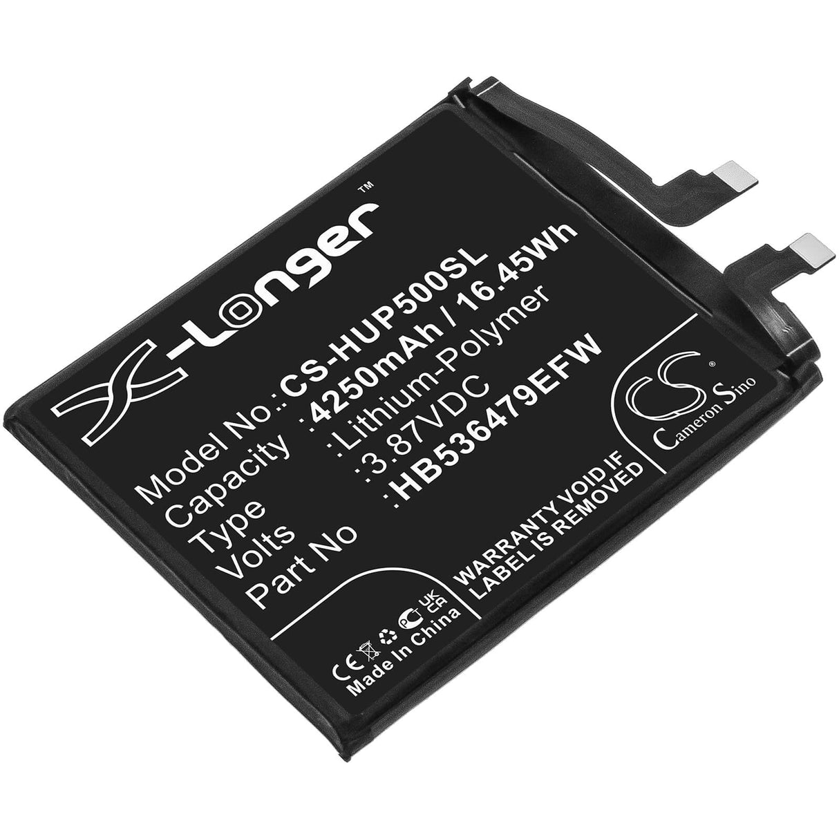 3.87V, Li-Polymer, 4250mAh, SmartPhone battery fits Huawei, Hb536479efw, Jad-al50, Jad-l09, 16.45Wh Mobile, SmartPhone Cameron Sino Technology Limited (Smartphone)