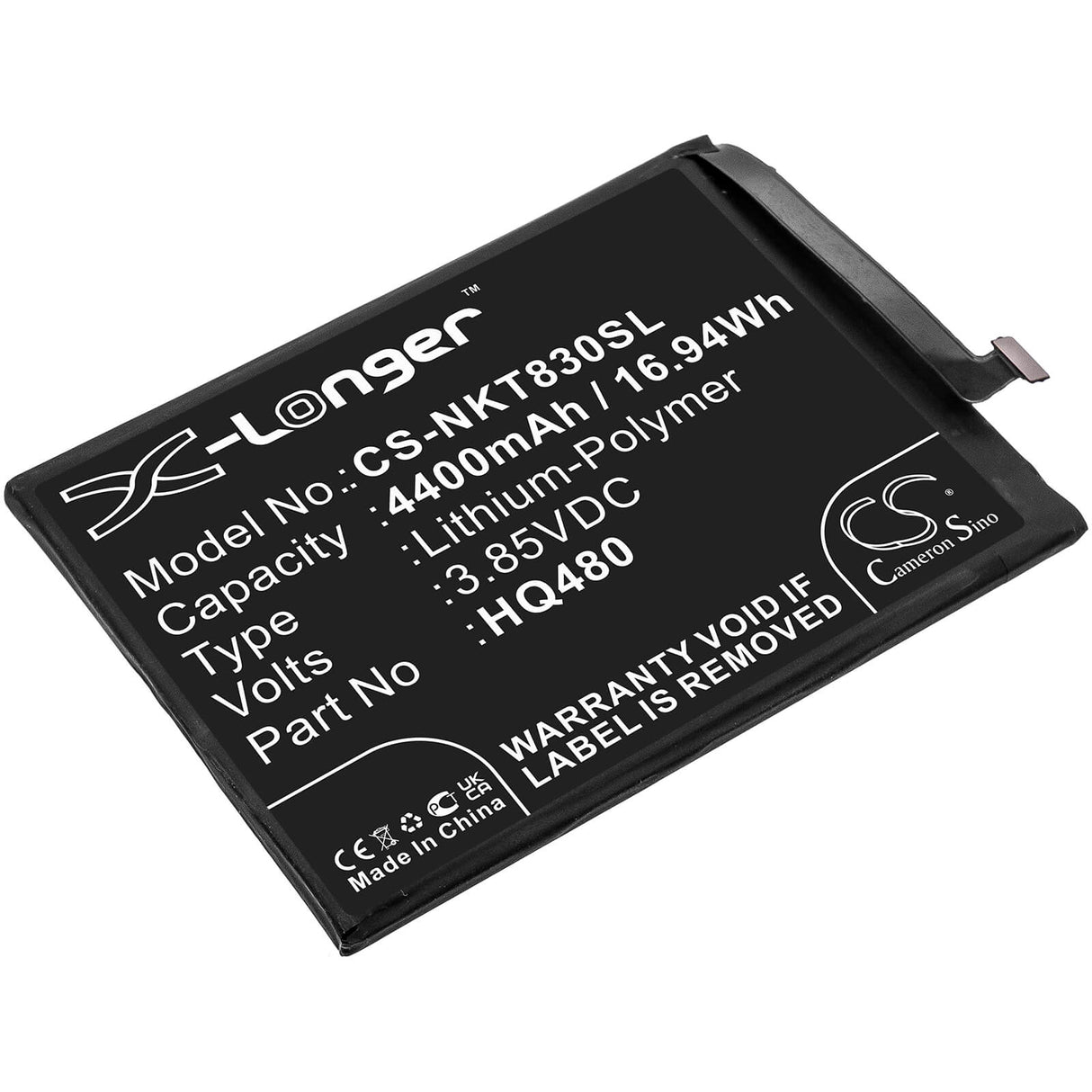 3.85v, 4400mah, Li-polymer SmartPhone Battery Fit's Nokia, 8 V 5g, 8.3 2020 5g, Ta-1243, 16.94wh Mobile, SmartPhone Cameron Sino Technology Limited (Smartphone)