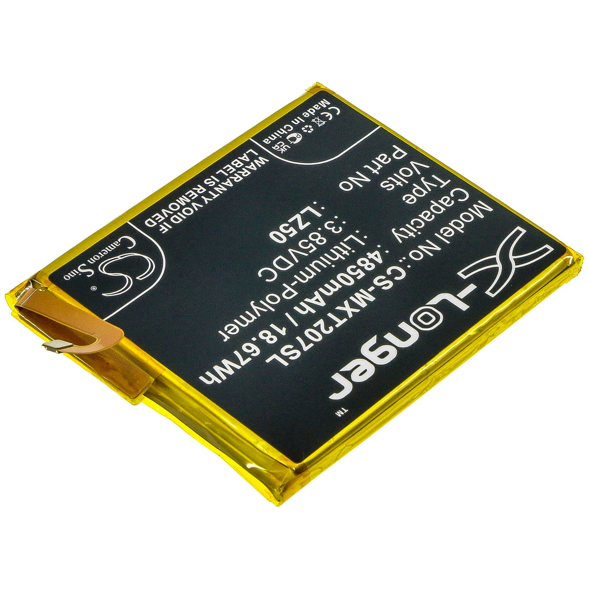 3.85V, Li-Polymer, 4850mAh, SmartPhone battery fits Motorola, Lz50, Moto G 5g Plus, Moto G100, 18.67Wh Mobile, SmartPhone Cameron Sino Technology Limited (Smartphone)
