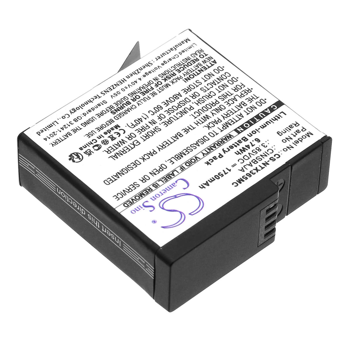 3.85V, Li-ion, 1750mAh, Camera battery fits Insta360, Cinsbaja, Ace, Ace Pro, 6.7375Wh Camera Cameron Sino Technology Limited (Camera)