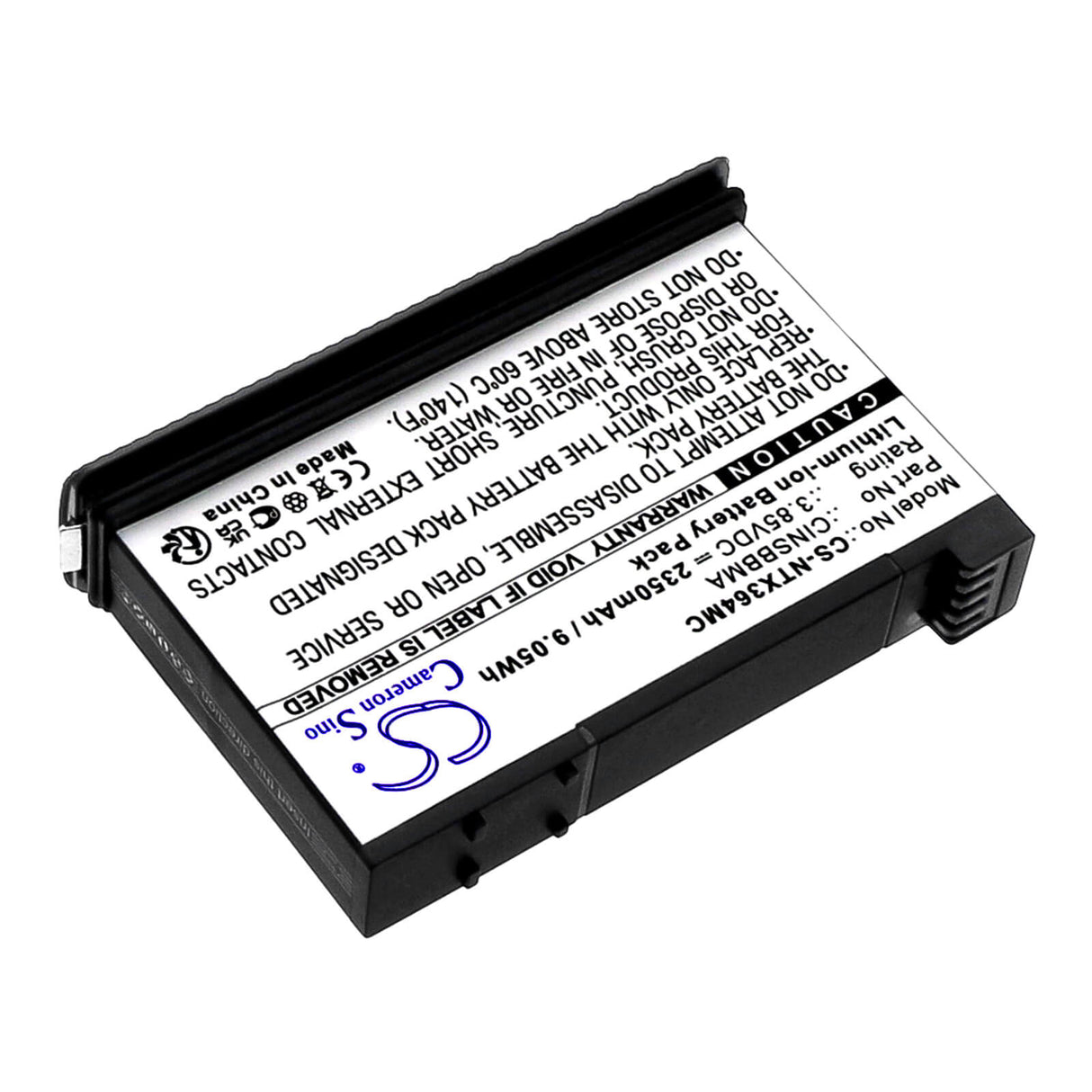 3.85V, Li-ion, 2350mAh, Camera battery fits Insta360, Cinsbbma, One X4, 9.0475Wh Camera Cameron Sino Technology Limited (Camera)