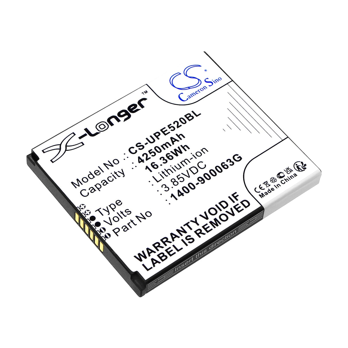 3.85v, Li-ion, 4250mah, Barcode Scanner battery Fits Unitech Ea520, 16.36wh Barcode Scanner Cameron Sino Technology Limited
