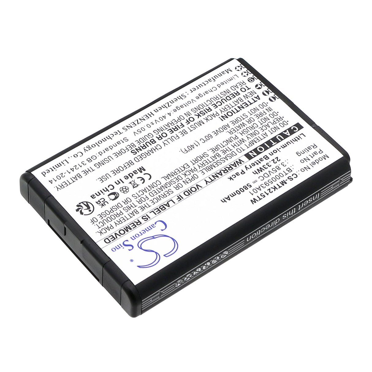 3.85v, Li-ion, 5800mah, Two-Way radio battery Fits Motorola Ar494948, Evolve Lte, 22.33wh Two-Way Radio Cameron Sino Technology Limited