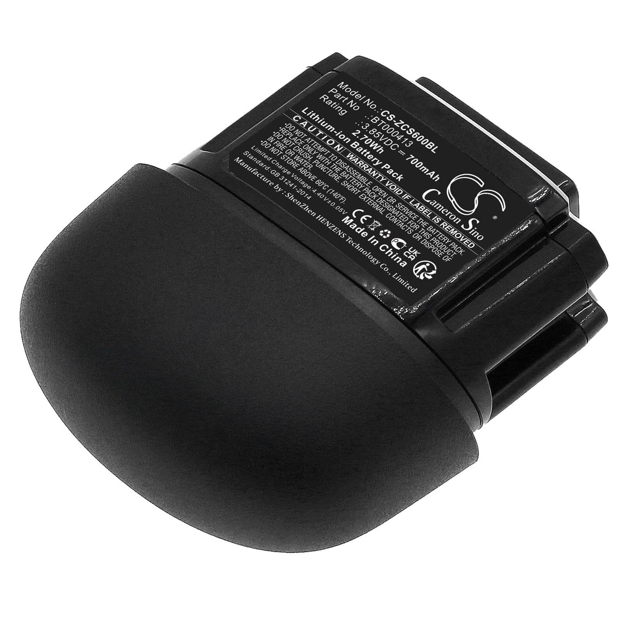 3.85v, Li-ion, 700mah, Barcode Scanner Battery Fits Zebra, Cs60, Cs6080, 2.70wh Barcode Scanner Cameron Sino Technology Limited