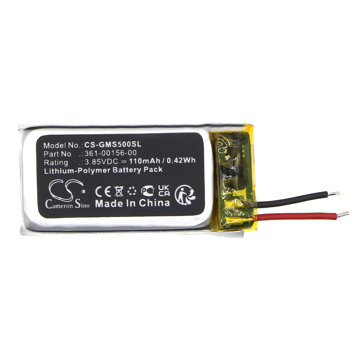 3.85V, Li-Polymer, 110mAh, Smartwatch Battery fits Garmin, Vivosmart 5, 0.42Wh Smartwatch Cameron Sino Technology Limited
