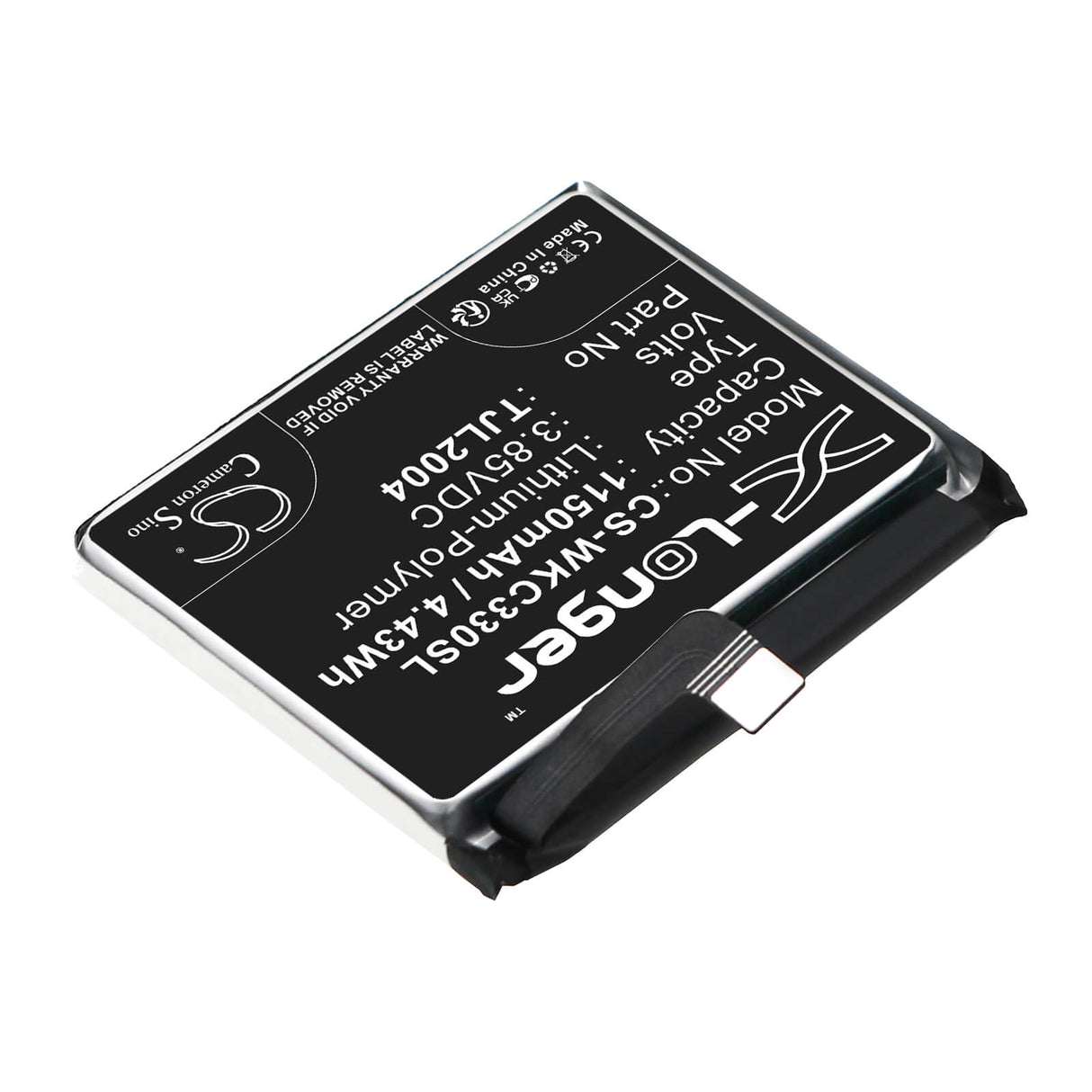 3.85V, Li-Polymer, 1150mAh, SmartPhone battery fits Wiko, Tjl2004, C330, Rakuten Mini, 4.43Wh Mobile, SmartPhone Cameron Sino Technology Limited (Smartphone)