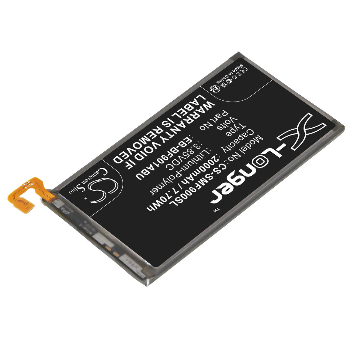3.85V, Li-Polymer, 2000mAh, SmartPhone battery fits Samsung, Eb-bf901abu, Fold, Scv44, 7.7Wh Mobile, SmartPhone Cameron Sino Technology Limited (Smartphone)