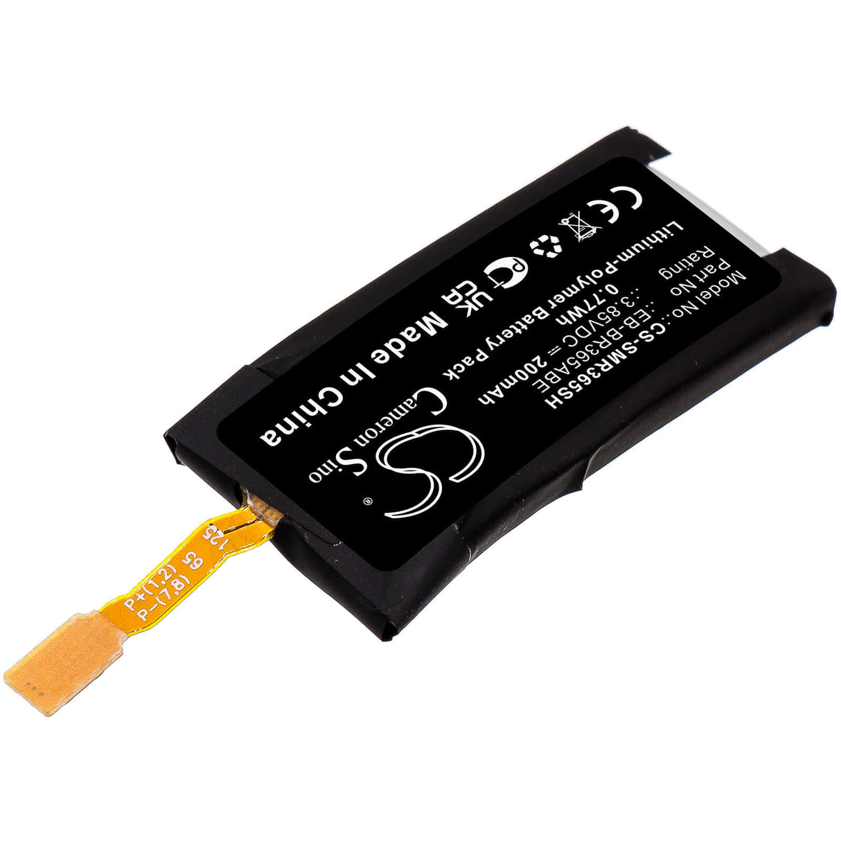 3.85V, Li-Polymer, 200mAh, Smartwatch battery fits Samsung, Eb-br365abe, Gear Fit 2 Pro, Sm-r365, 0.77Wh Smartwatch Cameron Sino Technology Limited