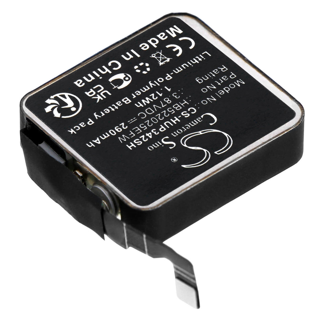 3.87V, Li-Polymer, 290mAh, Smartwatch battery fits Huawei, Hb522025efw, Watch Gt3 42mm, Watch Gt3 Pro 42mm, 1.12Wh Smartwatch Cameron Sino Technology Limited