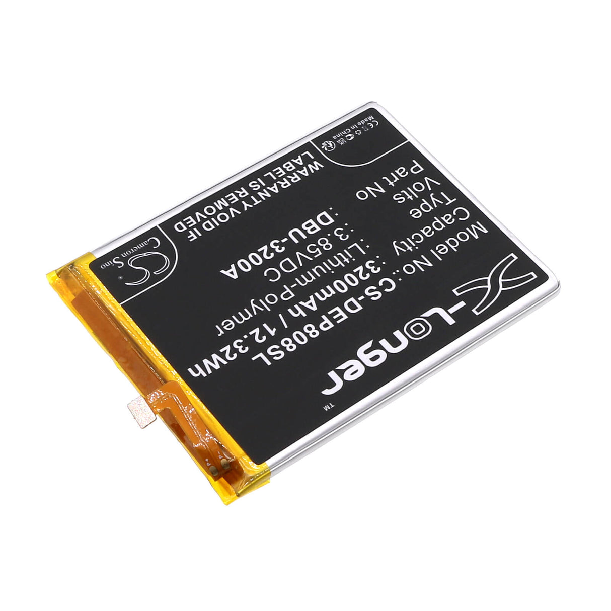 3,85V, Li-Polymer, 3200mAh, batterie de smartphone compatible avec Doro, Dbu-3200a, 8050, 8080, 12,32Wh Mobile, Smartphone Cameron Sino Technology Limited (Smartphone)