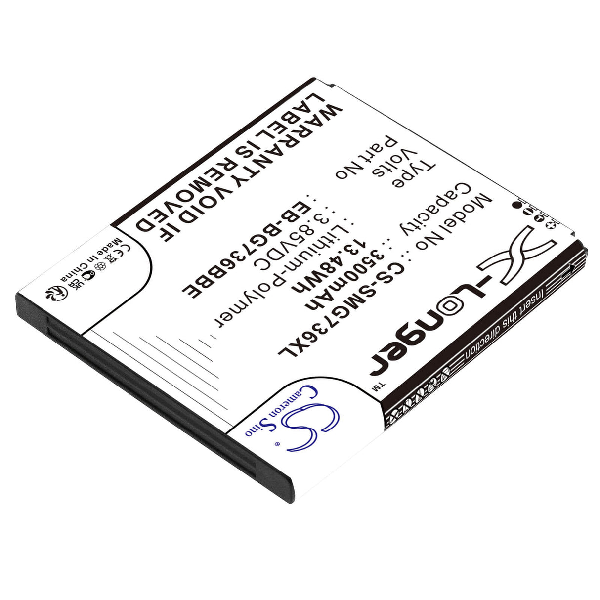 3.85V, Li-Polymer, 3500mAh, SmartPhone battery fits Samsung, Eb-bg736bbe, Galaxy Xcover 6 Pro, Sm-g736b, 13.48Wh Mobile, SmartPhone Cameron Sino Technology Limited (Smartphone)