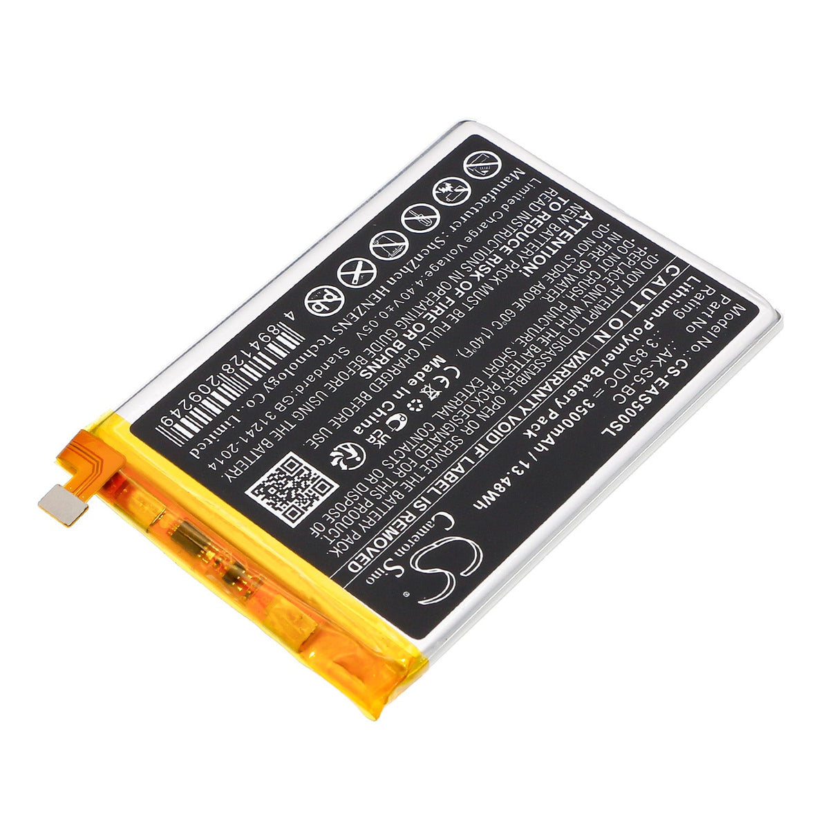 3.85V, Li-Polymer, 3500mAh, SmartPhone battery fits Emporia, Ak-s5 (v2), Ems5, Smart 5, 13.48Wh Mobile, SmartPhone Cameron Sino Technology Limited (Smartphone)