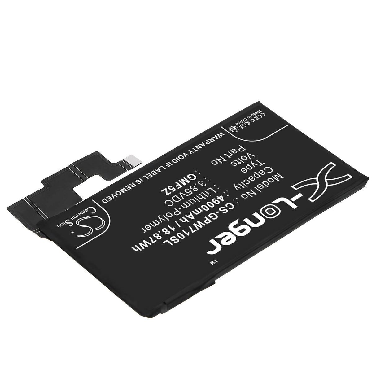 3,85V, Li-Polymer, 4900mAh, batterie de smartphone compatible avec Google, Gmf5z, Pixel 7 Pro, 18,87Wh Mobile, Smartphone Cameron Sino Technology Limited (Smartphone)