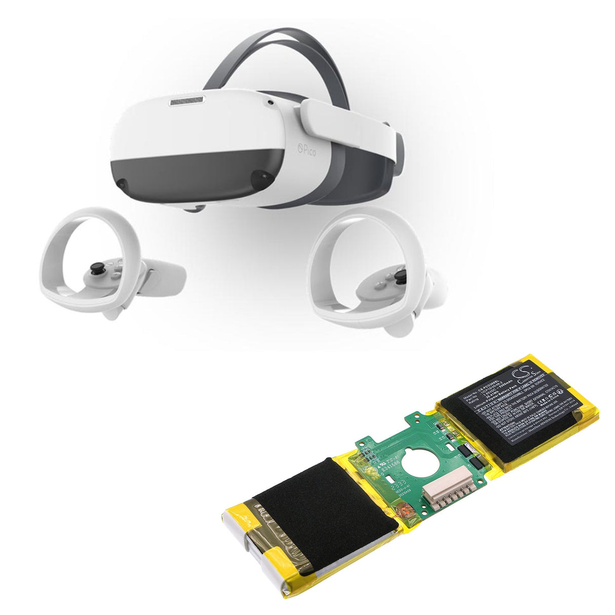 3,85V, Li-Polymère, 5300mAh, batterie VR s'adapte à Pico, Neo3, Neo3-1, 20,41Wh VR Cameron Sino Technology Limited