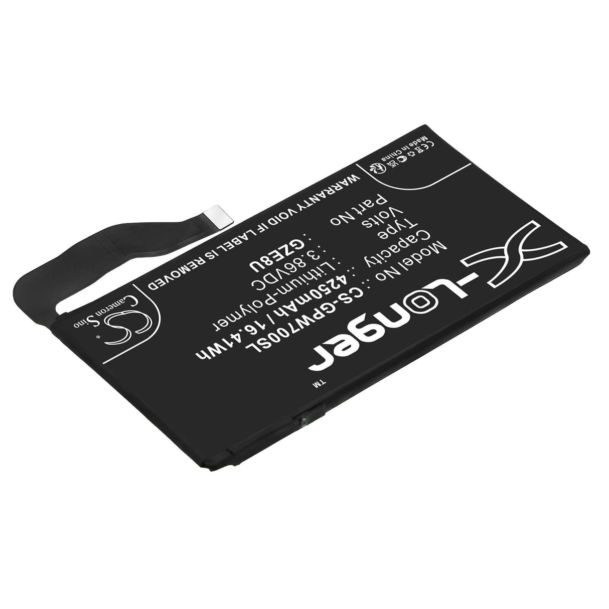3,86V, Li-Polymer, 4250mAh, batterie de smartphone compatible avec Google, Gze8u, Gqml3, Gvu6c, 16,41Wh Mobile, Smartphone Cameron Sino Technology Limited (Smartphone)