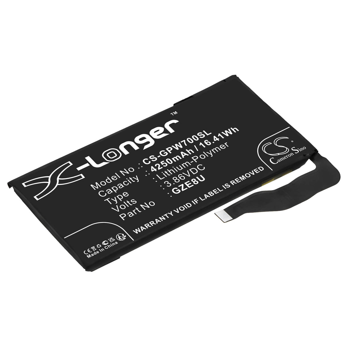 3,86V, Li-Polymer, 4250mAh, batterie de smartphone compatible avec Google, Gze8u, Gqml3, Gvu6c, 16,41Wh Mobile, Smartphone Cameron Sino Technology Limited (Smartphone)