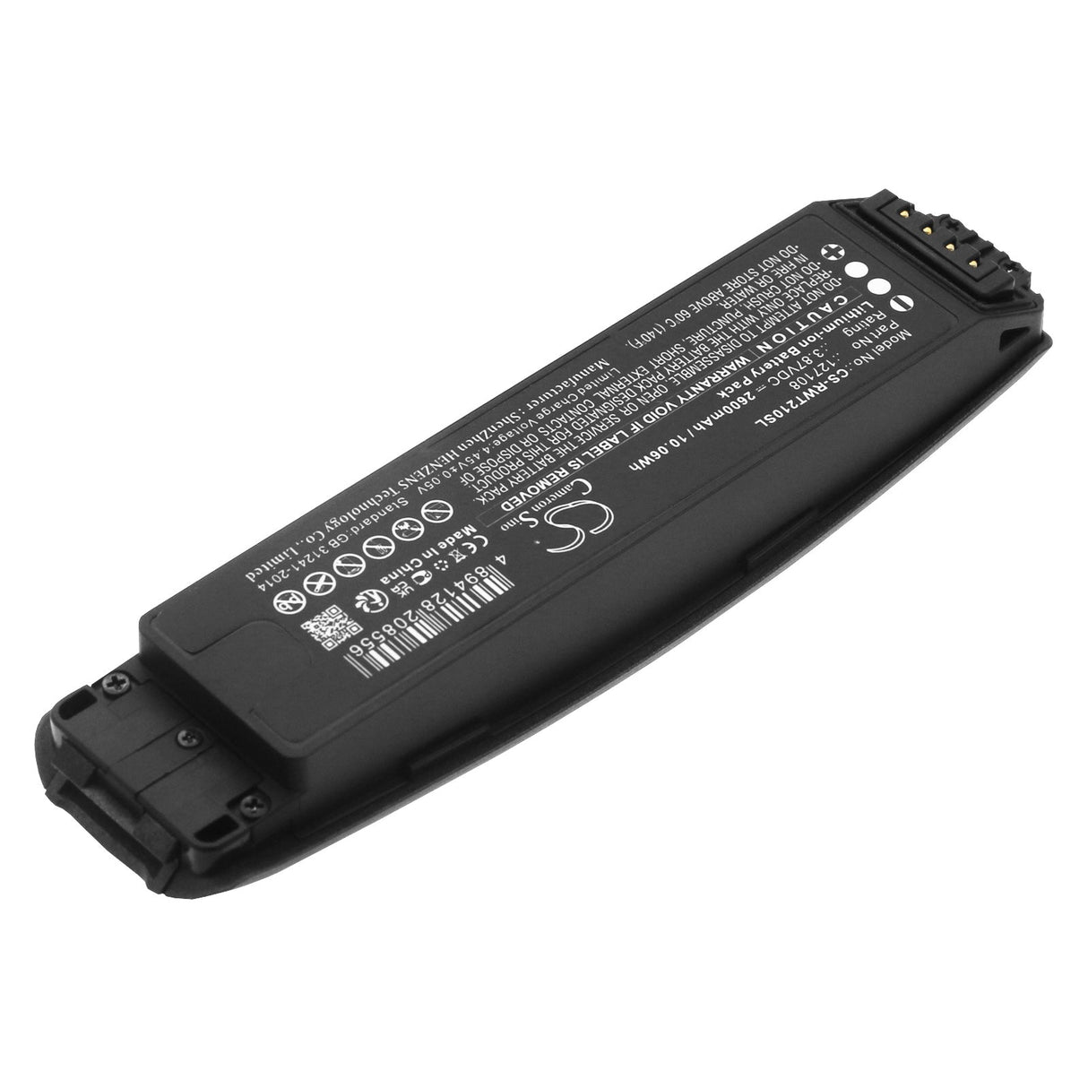 3.87V, Li-ion, 2600mAh, 3D Glasses battery fits Realwear, B21g, Navigator 500, 10.06Wh 3D Glasses Cameron Sino Technology Limited