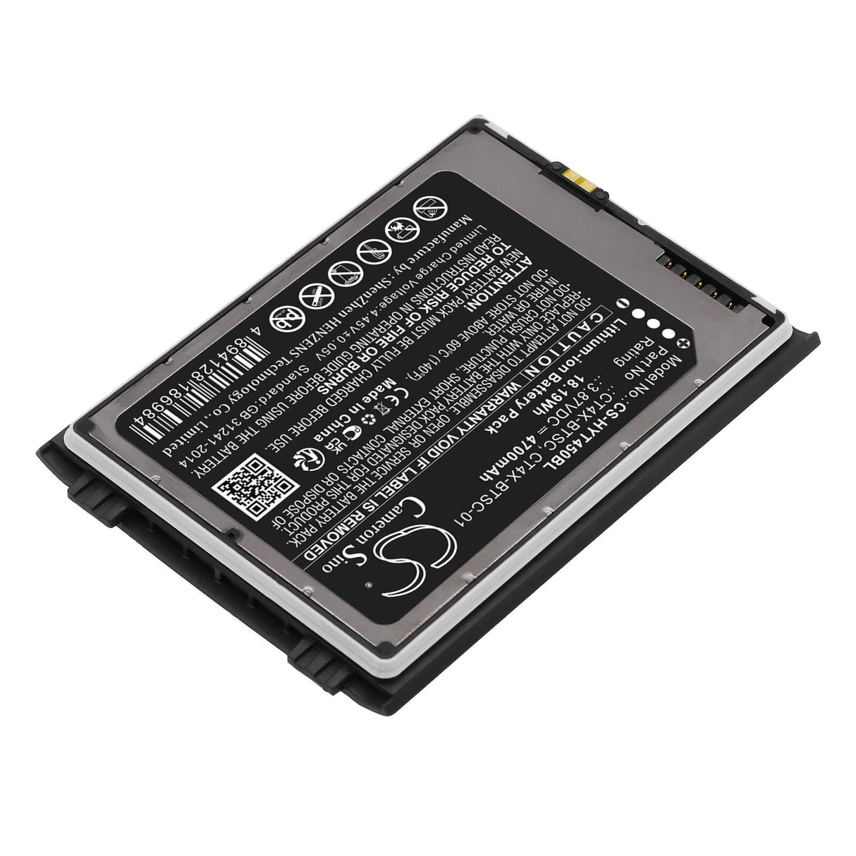 3.87v, Li-ion, 4700mah, Barcode Scanner Battery Fits Honeywell, Ct45, Ct47, 18.19wh Barcode Scanner Cameron Sino Technology Limited