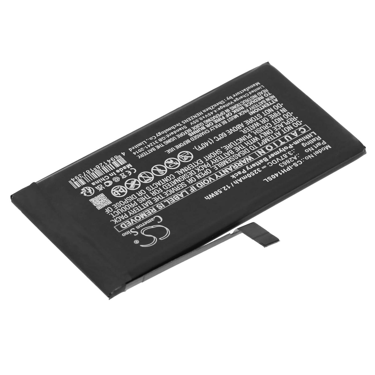 3,87V, Li-Polymer, 3250mAh, batterie de smartphone compatible Apple, A2863, iPhone 14, 12,58Wh Mobile, Smartphone Cameron Sino Technology Limited (Smartphone)