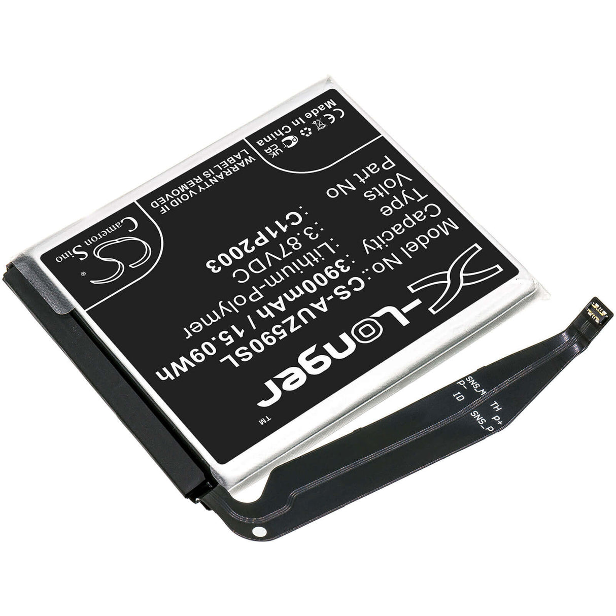 3.87V, Li-Polymer, 3900mAh, SmartPhone battery fits Asus, 0b200-03950000, Zenfone 8, Zs590ks, 15.09Wh Mobile, SmartPhone Cameron Sino Technology Limited (Smartphone)
