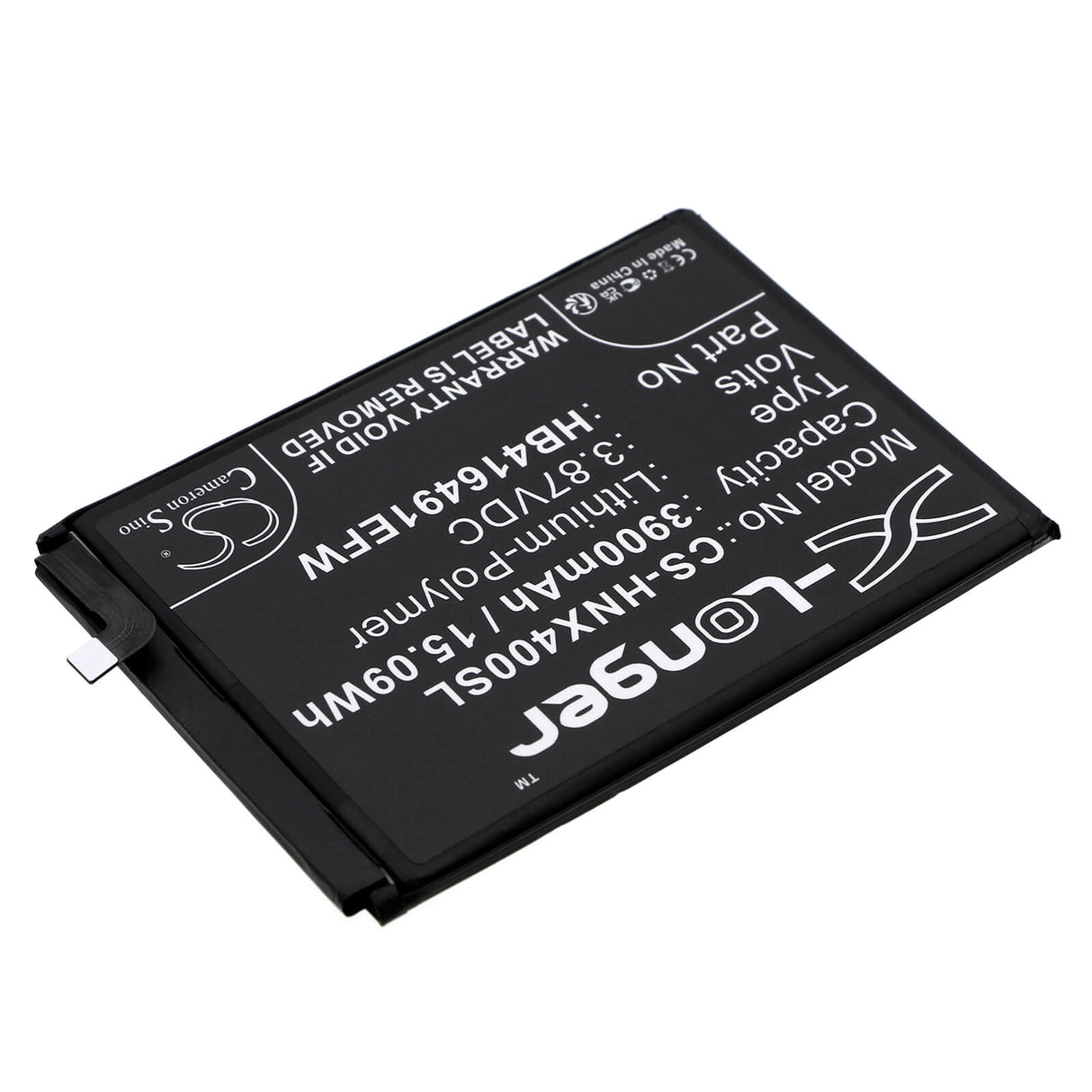 3,87V, Li-Polymer, 3900mAh, batterie de smartphone compatible avec Honor, Hb416491efw, Dio-an00, Play 7t Pro, 15,09Wh Mobile, Smartphone Cameron Sino Technology Limited (Smartphone)