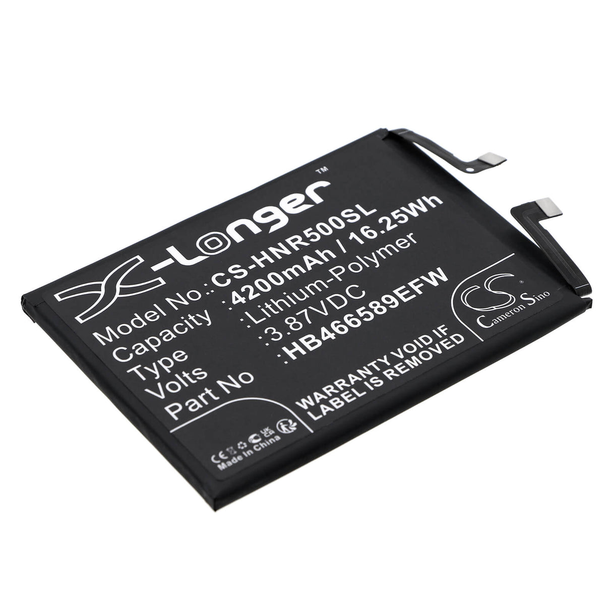 3.87V, Li-Polymer, 4200mAh, SmartPhone battery fits Honor, Huawei, Hb466589efw, 50 Lite, Ntn-l22, 16.25Wh Mobile, SmartPhone Cameron Sino Technology Limited (Smartphone)