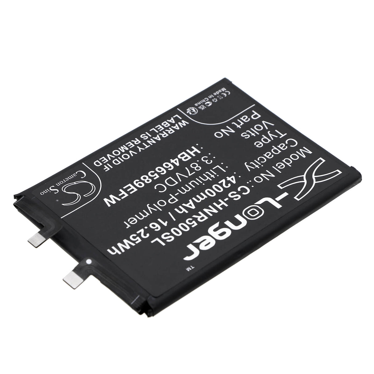3.87V, Li-Polymer, 4200mAh, SmartPhone battery fits Honor, Huawei, Hb466589efw, 50 Lite, Ntn-l22, 16.25Wh Mobile, SmartPhone Cameron Sino Technology Limited (Smartphone)