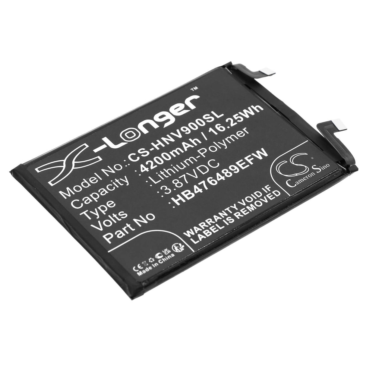 3.87V, Li-Polymer, 4200mAh, SmartPhone battery fits Honor, Hb476489efw, Honor 50, Nova 60 Se, 16.25Wh Mobile, SmartPhone Cameron Sino Technology Limited (Smartphone)