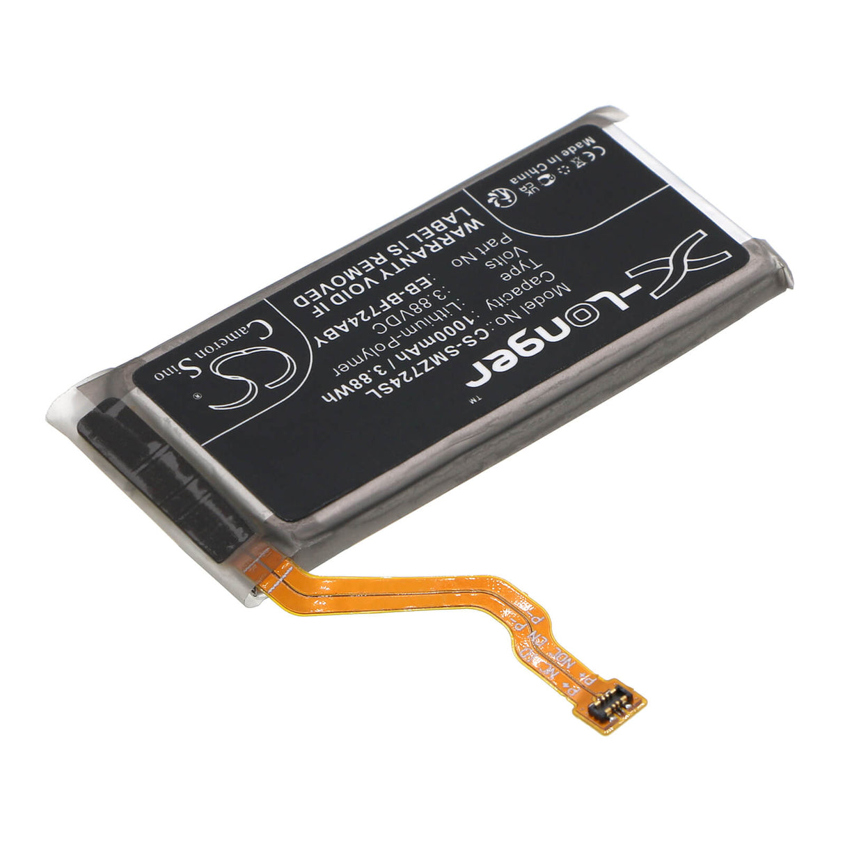 3,88V, Li-Polymer, 1000mAh, batterie de smartphone compatible avec Samsung, Eb-bf724aby, Galaxy Z Flip 4, Galaxy Z Flip 4 5g Uw, 3,88Wh Mobile, Smartphone Cameron Sino Technology Limited (Smartphone)