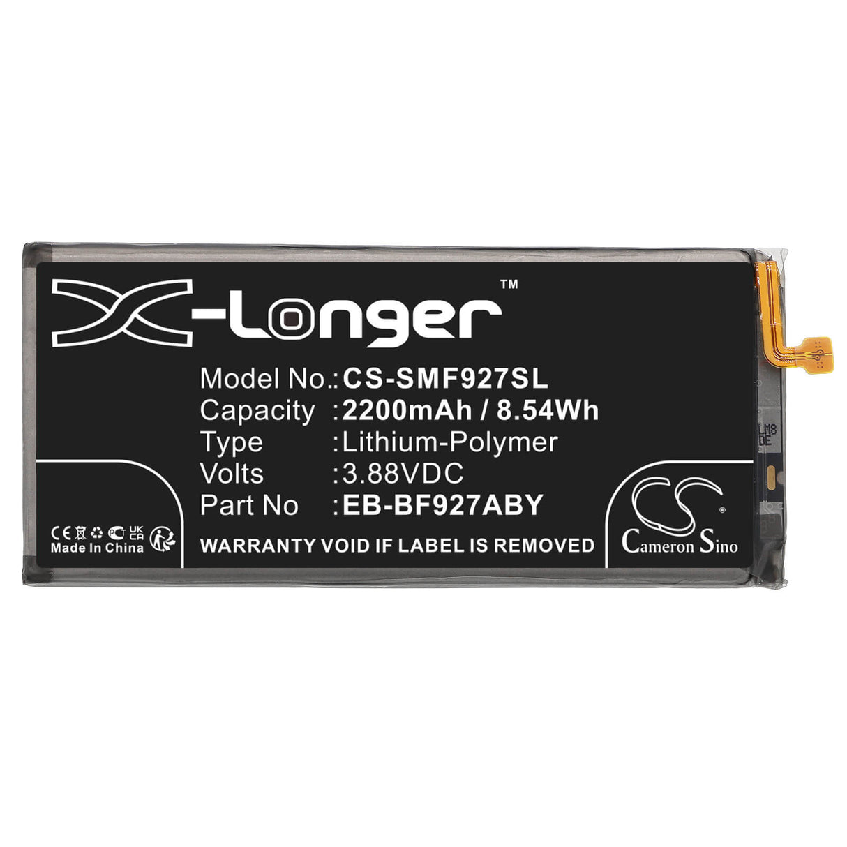 3,88v, Li-polymère, 2200mah, Batterie Compatible avec Samsung, Galaxy Z Fold 3 5g, Galaxy Z Fold3, 8,54wh Mobile, SmartPhone Cameron Sino Technology Limited (Smartphone)