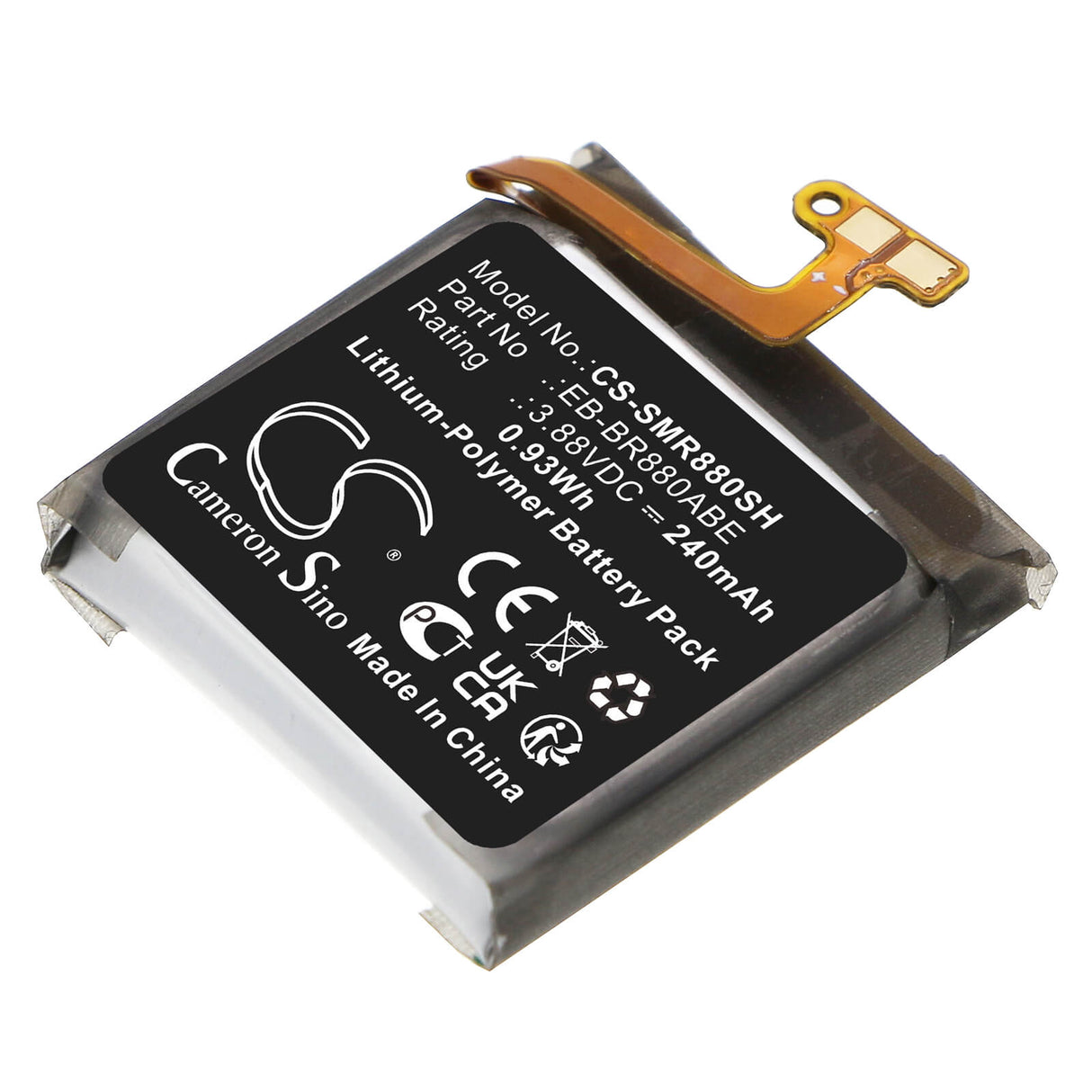 3.88v, Li-polymer, 240mah, Smartwatch battery Fits Samsung, Galaxy Watch 4 40mm, Galaxy Watch4 Classic 42mm, 0.93wh Smartwatch Cameron Sino Technology Limited